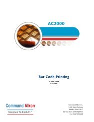 Bar Code Printing - AC2000 - Command Alkon