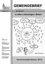 Gemeindebrief April- Mai 2012 - Kirchengemeinde Almena