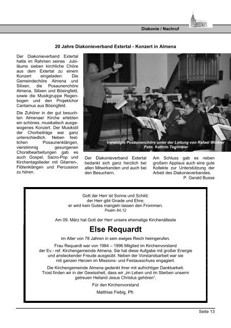 Gemeindebrief April- Mai 2012 - Kirchengemeinde Almena