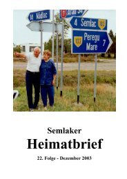 Semlaker Heimatbrief - HOG Semlak