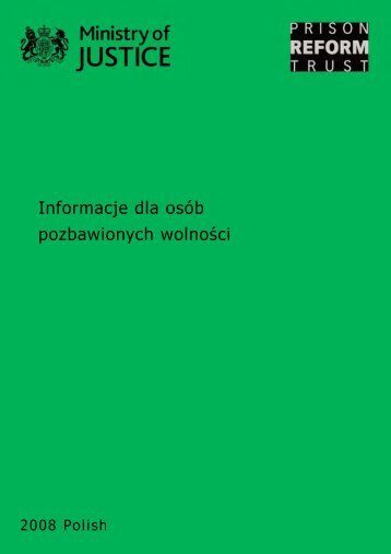 zwolnienie z zakÅadu karnego - Prison Reform Trust
