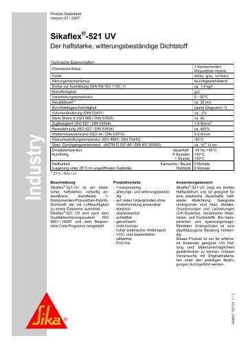 Sikaflex -521 UV - MaxDicht Silikon und Dichtstoffe