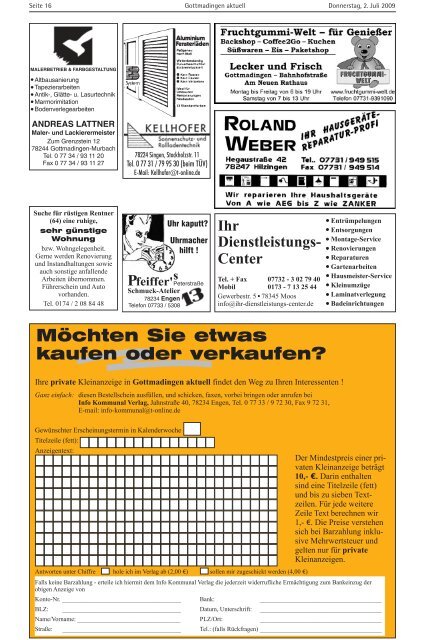 Wärmenetz und Internetversorgung - in Gottmadingen