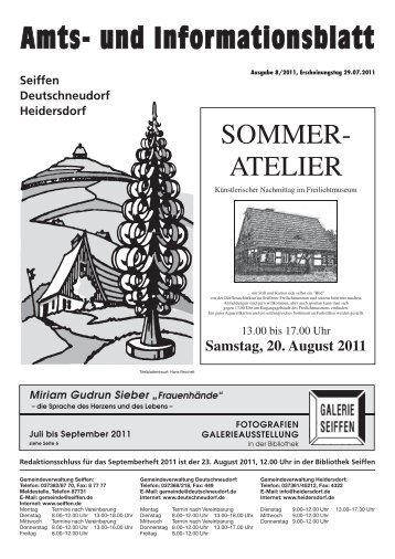 Amts- und Informationsblatt Miriam Gudrun Sieber - Seiffen