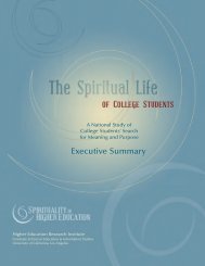 The Spiritual Life of College Students - Council for Christian ...