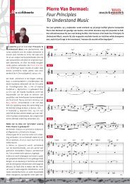 Pierre Van Dormael: Four Principles To Understand Music