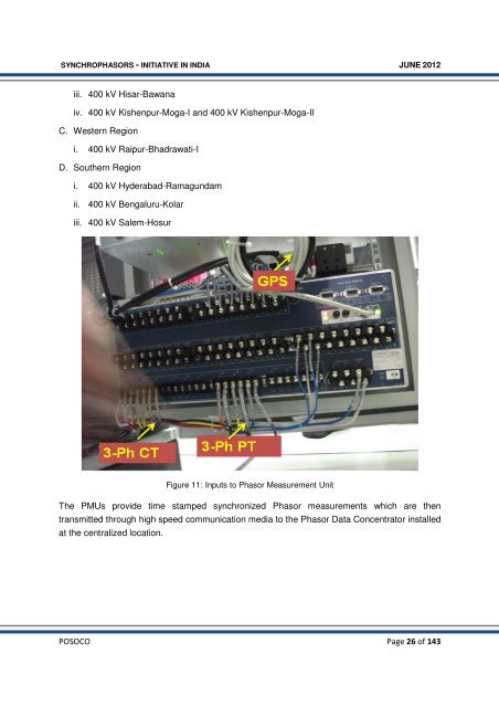 Synchrophasor Initiative in India - erldc