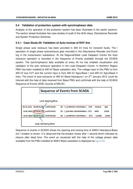 Synchrophasor Initiative in India - erldc