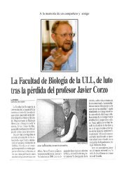 A La memoria de Javier Corzo - Universidad de La Laguna