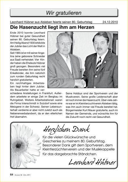 Gemeindeblatt April 2011