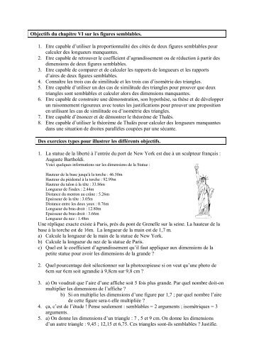 matrices semblables 2 Triangles  Triangles  exercices isomÃ©triques semblables
