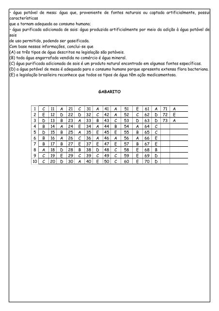 LISTA DE EXERCÃCIOS DE QUÃMICA