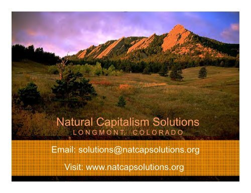 The Business Case for Climate Capitalism - Colorado WaterWise
