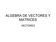 ALGEBRA DE VECTORES Y MATRICES