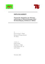 Numerische Simulation der StÃ¶rungsausbreitung ... - CFD - TU Berlin