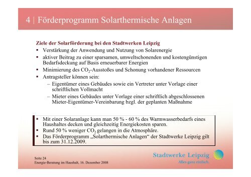 Vortrag: "Energie-Beratung im Haushalt" - IE Leipzig