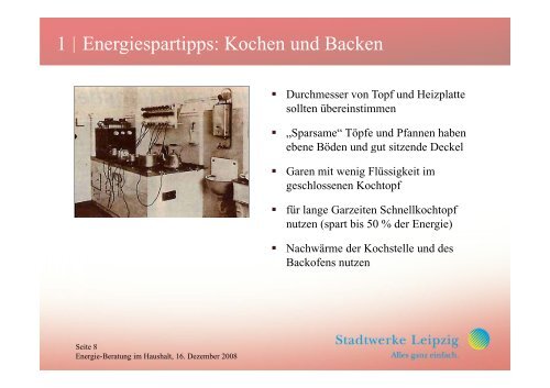 Vortrag: "Energie-Beratung im Haushalt" - IE Leipzig