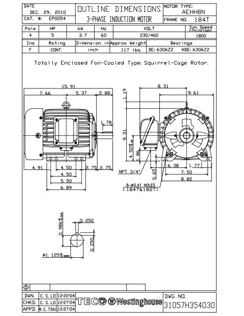 Submittal Data - TECO-Westinghouse Motor Company