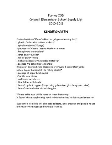 Criswell Elementary - Forney ISD