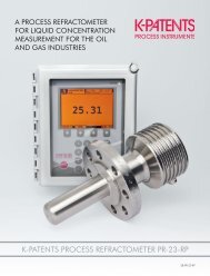 K-PATENTS PROCESS REFRACTOMETER PR-23-RP