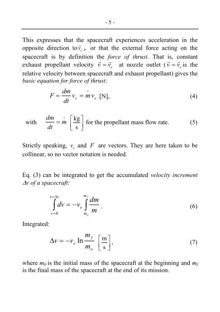 SPACECRAFT PROPULSION - KTH