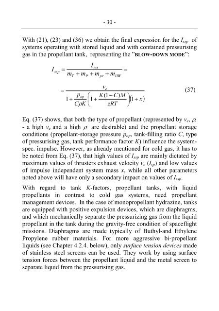 SPACECRAFT PROPULSION - KTH