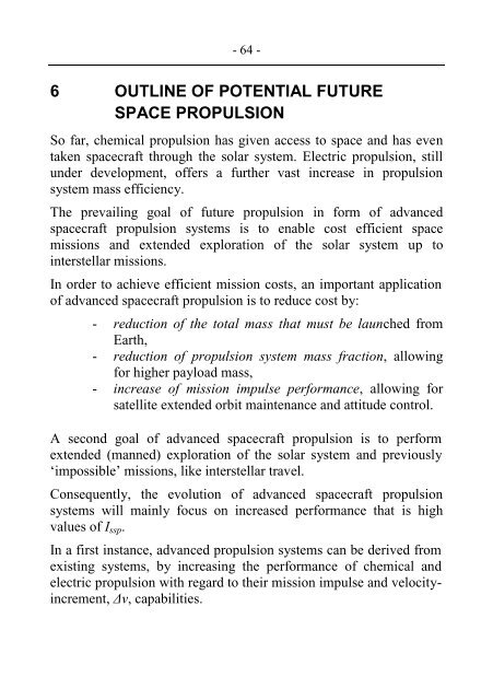 SPACECRAFT PROPULSION - KTH