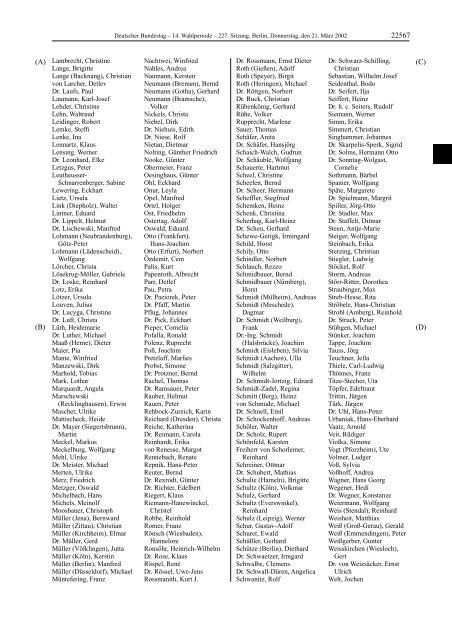 Stenographischer Bericht 227. Sitzung - Deutscher Bundestag