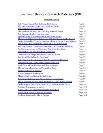 Electronic Devices Research Materials (PRO) - Forest Park High ...