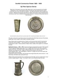 Scottish Communion Pewter 1600 – 1850 - PewterBank