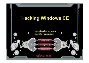 Hacking Windows CE