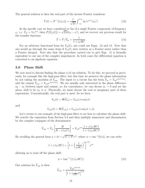 Lecture Notes for Analog Electronics - The Electronic Universe ...