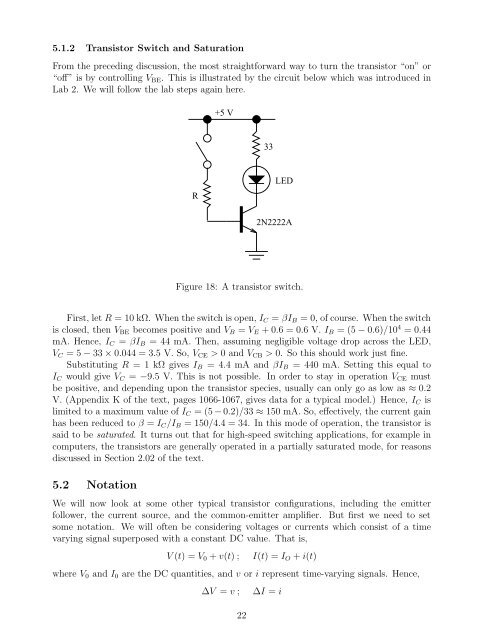 Lecture Notes for Analog Electronics - The Electronic Universe ...