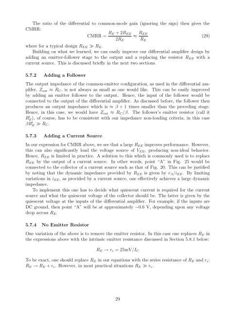 Lecture Notes for Analog Electronics - The Electronic Universe ...