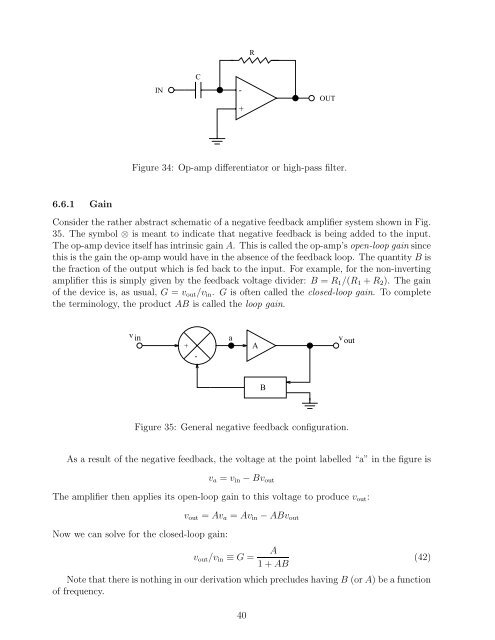 Lecture Notes for Analog Electronics - The Electronic Universe ...