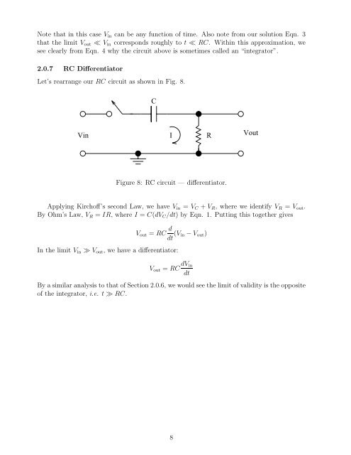 Lecture Notes for Analog Electronics - The Electronic Universe ...