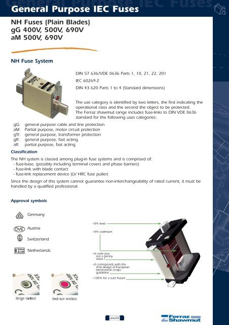 General Purpose Fuses IEC - Efo-power.ru