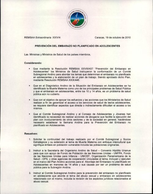 La resolución de la REMSAA XXIV/4 - Family Care International