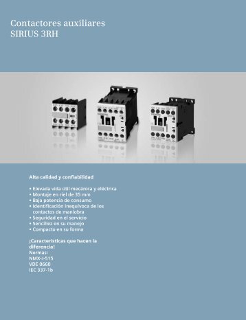 Contactores auxiliares SIRIUS 3RH - Industria de Siemens