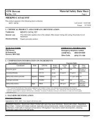 MEKPO CATALYST ITW Devcon Material Safety Data Sheet