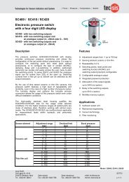 Electronic pressure switch with a four digit LED display - Tecsis GmbH