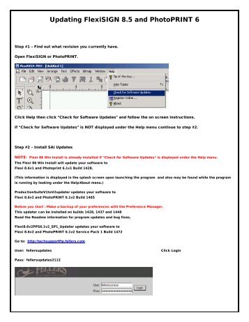 Updating FlexiSIGN 8.5 and PhotoPRINT 6 - Fellers