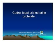 Cadrul legal privind ariile protejate.