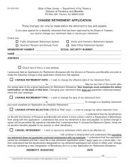 Change Retirement Application Form (Updated)