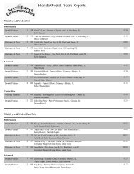 2013 Florida State Dance Championships Results