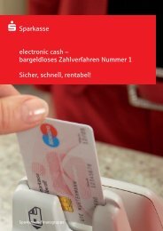 s Sparkasse electronic cash – bargeldloses ... - S-CARD Service