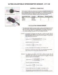 ultima adjustable speedometer sensor - #17-148 - Ultima Products