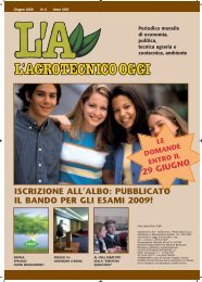 L'Agrotecnico Oggi giugno 09 - Collegio Nazionale degli Agrotecnici