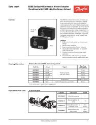 Data sheet ESBE ARA 600 Motor Actuator