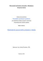 Hodnotenie pracovnÃ©ho priestoru robota - Katedra vÃ½robnÃ½ch ...